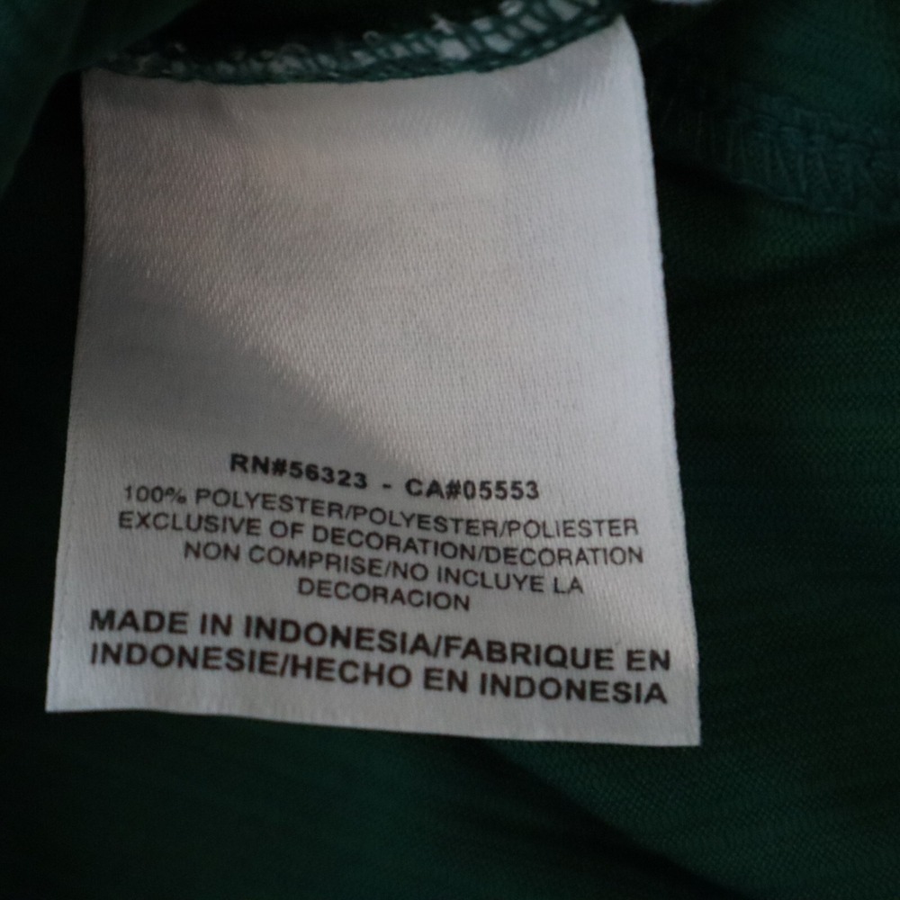Nike Polo Shirt‎ Mens Medium Dri-Fit Performance Golf Green Striped Short Sleeve - Picture 6 of 6